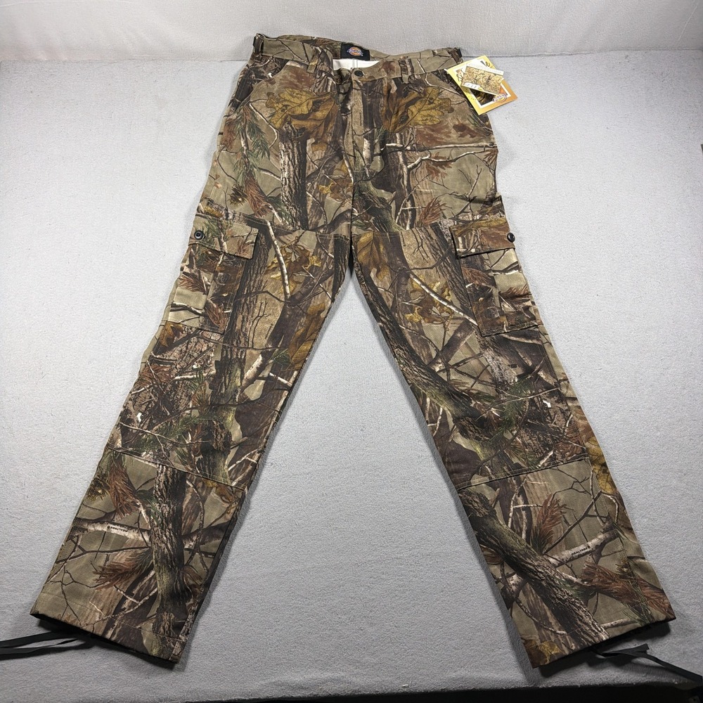 Dickies Realtree Cargo Pants Mens 38x34 Camo Canvas Hiking Hunting Workwear NWT